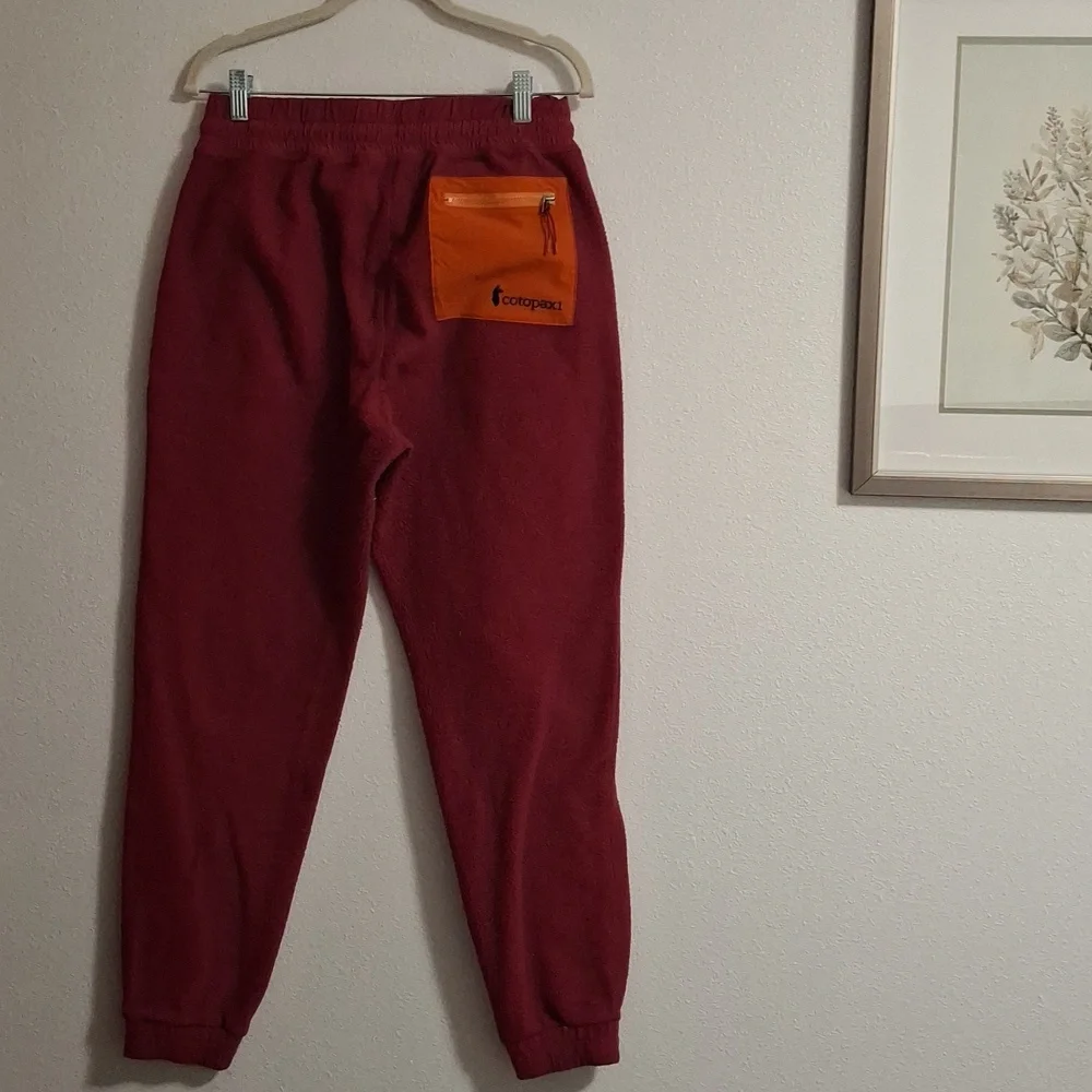 Cotopaxi Burgundy Jogger Pants Sweatpant Fleece Drawstring - Picture 5 of 6